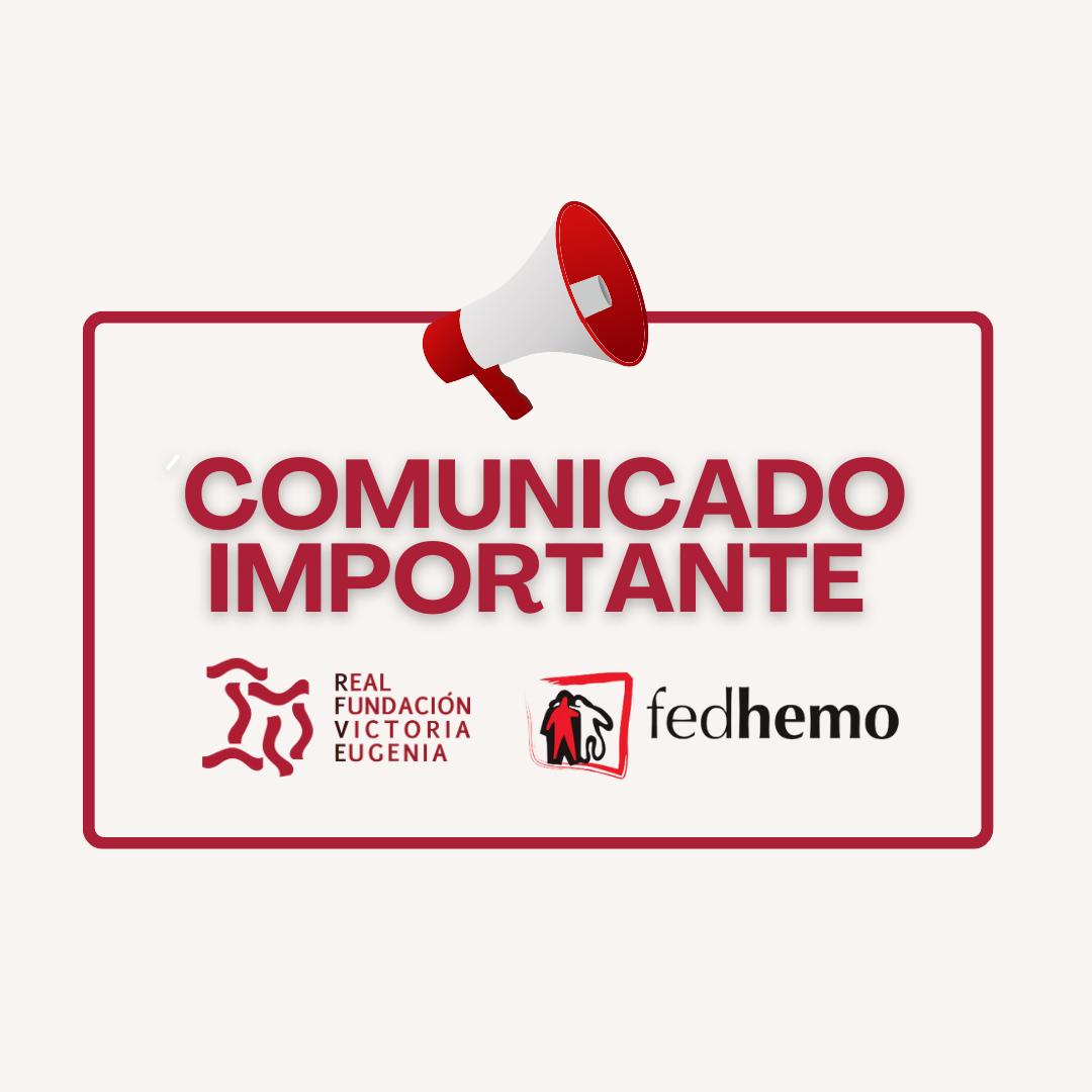 RFVE y FEDHEMO apoyan la Declaración realizada por la FMH acerca de las recomendaciones propuestas por la Sociedad Internacional de Trombosis y Hemostasia para el tratamiento de los pacientes con hemofilia